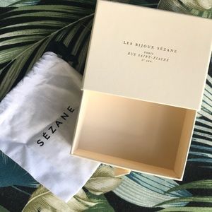 Sezane gift box and jewelry bag